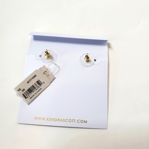 Kendra Scott Pink Gold Toned Studs New Bag - Picture 3 of 6